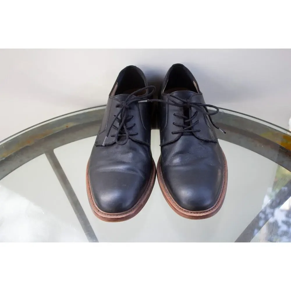 BANANA REPUBLIC‎ Ortholite Italian Leather Black Dress Oxfords Shoes Mens Sz 10